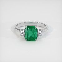 1.82 Ct. Emerald Ring, Platinum 950 1