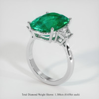 6.36 Ct. Emerald Ring, Platinum 950 2