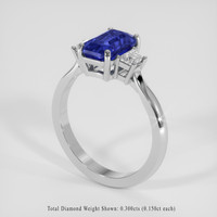 3.03 Ct. Blue Sapphire Ring, Platinum 950 2