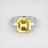 4.01 Ct. Yellow Sapphire Ring, Platinum 950 1
