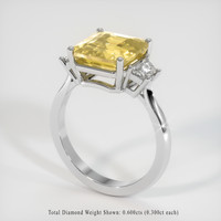 4.01 Ct. Yellow Sapphire Ring, Platinum 950 2