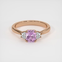 1.18 Ct. Pink Sapphire Ring, 14K Rose Gold 1
