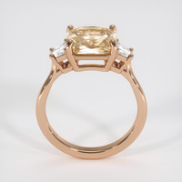 4.06 Ct. Peach Sapphire Ring, 14K Rose Gold 3