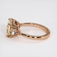 4.06 Ct. Peach Sapphire Ring, 18K Rose Gold 4