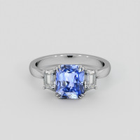 2.60 Ct. Blue Sapphire Ring, 10K White Gold 1