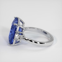 8.14 Ct. Blue Sapphire Ring, 14K White Gold 4