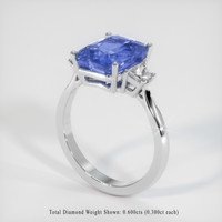 5.01 Ct. Sapphire Ring, 14K White Gold 2