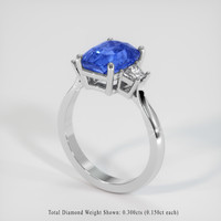 4.12 Ct. Sapphire Ring, 14K White Gold 2