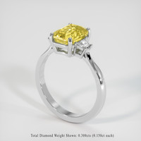 3.05 Ct. Yellow Sapphire Ring, 14K White Gold 2
