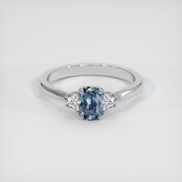 0.98 Ct. Sapphire Ring, 14K White Gold 1