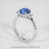 2.24 Ct. Sapphire Ring, 14K White Gold 2