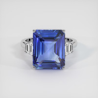 8.14 Ct. Sapphire Ring, 18K White Gold 1