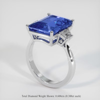 8.14 Ct. Sapphire Ring, 18K White Gold 2