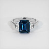 3.57 Ct. Sapphire Ring, 18K White Gold 1