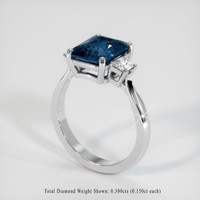 3.57 Ct. Sapphire Ring, 18K White Gold 2