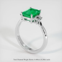 2.04 Ct. Emerald Ring, 18K White Gold 2