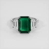 3.50 Ct. Emerald Ring, 18K White Gold 1