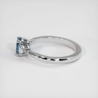0.98 Ct. Sapphire Ring, 18K White Gold 4