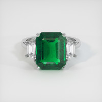 5.23 Ct. Emerald Ring, 18K White Gold 1