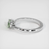 1.15 Ct. Bluish Green Sapphire Ring, 18K White Gold 4