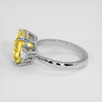 5.02 Ct. Yellow Sapphire Ring, 18K White Gold 4