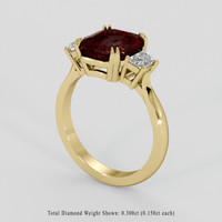 2.54 Ct. Red Spinel Ring, 14K Yellow Gold 2