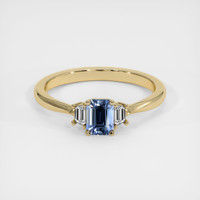 1.06 Ct. Blue Sapphire Ring, 14K Yellow Gold 1