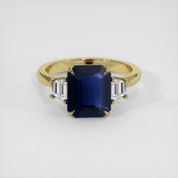 3.05 Ct. Blue Sapphire Ring, 14K Yellow Gold 1