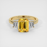 3.06 Ct. Yellow Sapphire Ring, 14K Yellow Gold 1