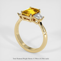 3.06 Ct. Yellow Sapphire Ring, 14K Yellow Gold 2