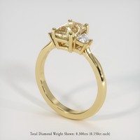 1.68 Ct. Peach Sapphire Ring, 14K Yellow Gold 2