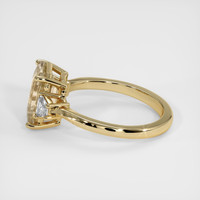 3.35 Ct. Peach Sapphire Ring, 14K Yellow Gold 4