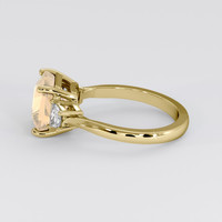 4.06 Ct. Peach Sapphire Ring, 14K Yellow Gold 4