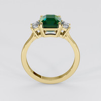 3.05 Ct. Bluish Green Sapphire Ring, 14K Yellow Gold 3