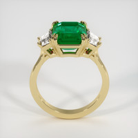 4.18 Ct. Emerald Ring, 18K Yellow Gold 3