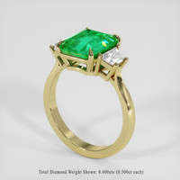 3.05 Ct. Emerald Ring, 18K Yellow Gold 2