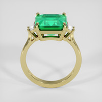 4.07 Ct. Emerald Ring, 18K Yellow Gold 3
