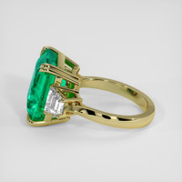 8.73 Ct. Emerald Ring, 18K Yellow Gold 4