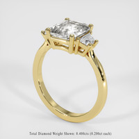2.23 Ct. White Sapphire Ring, 18K Yellow Gold 2