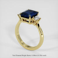 3.05 Ct. Blue Sapphire Ring, 18K Yellow Gold 2