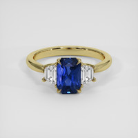1.64 Ct. Blue Sapphire Ring, 18K Yellow Gold 1