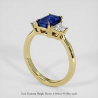 1.64 Ct. Blue Sapphire Ring, 18K Yellow Gold 2