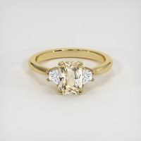 1.68 Ct. Peach Sapphire Ring, 18K Yellow Gold 1