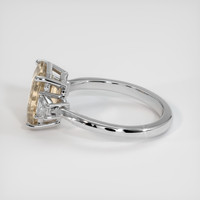 3.35 Ct. Peach Sapphire Ring, 18K Yellow Gold 4