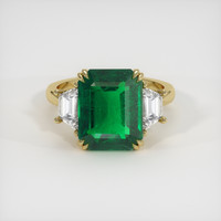 5.23 Ct. Emerald Ring, 18K Yellow Gold 1