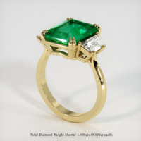5.23 Ct. Emerald Ring, 18K Yellow Gold 2