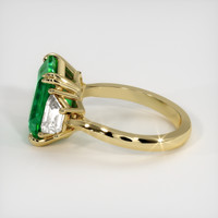 5.23 Ct. Emerald Ring, 18K Yellow Gold 4