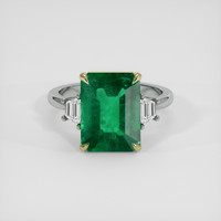 4.87 Ct. Emerald Ring, 18K Yellow & White 1