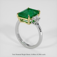 4.87 Ct. Emerald Ring, 18K Yellow & White 2