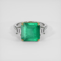 4.56 Ct. Emerald Ring, 18K Yellow & White 1